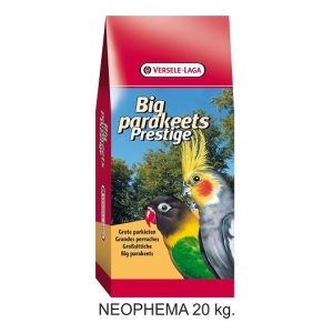 Neophema 20 kg Versele Laga, alimento completo y equilibrado especialmente formulado para especies de loros como los neofemas, proporcionando una dieta rica en nutrientes esenciales, vitaminas y minerales que favorecen su salud, energía y plumaje. Ideal para la alimentación diaria.
