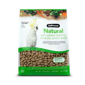 Paquete de 1,360 g de Zupreem Natural Guacamayos, alimento completo y equilibrado en pellets para guacamayos, diseñado para su nutrición óptima y salud