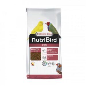 Alimento extrusionado Nutribird C19 Colores para canarios y aves pequeñas, saco de 10 kg.