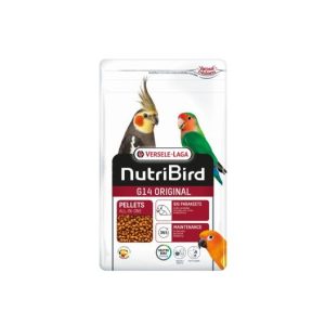 Alimento extrusionado Nutribird G14 Original de Versele-Laga para aves exóticas, bolsa de 1 kg.