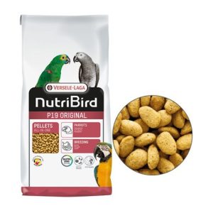 Nutribird P19 Original Cría 10 kg Versele-Laga, alimento completo y equilibrado especialmente formulado para la cría de aves, proporcionando una mezcla de nutrientes esenciales, vitaminas y minerales que favorecen un crecimiento saludable, un desarrollo óptimo y un sistema inmunológico fuerte. Ideal para la alimentación de aves jóvenes en su fase de crecimiento.