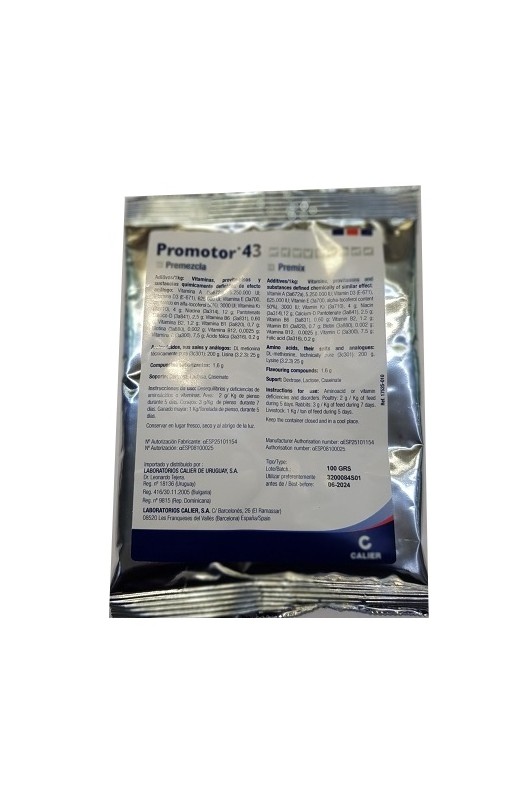 PROMOTOR 43 Vitaminas en Polvo para Aves 100 Gramos