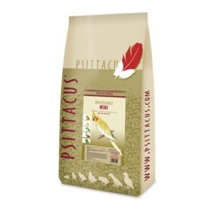 psittacus-mini-12-kg. Paquete de 12 kg de PSITTACUS MINI, alimento completo y equilibrado para loros y aves exóticas pequeñas, formulado para su nutrición y salud