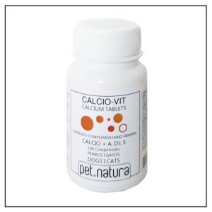 calcio-vit-perros-y-gatos-60comp-petnatura calcio-vit-perros-y-gatos-60comp-petnatura, a white bottle with a label