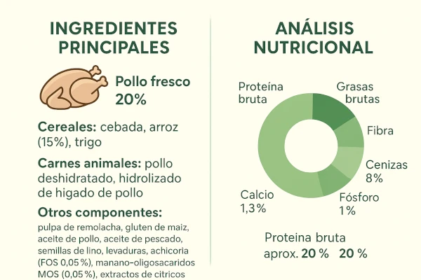 ingradientes banters dog senior light