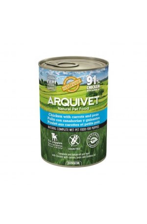 ARQUIVET LATA JUNIOR Pollo/Zanahorias/Guisantes/Aceite de salmón 400gr.