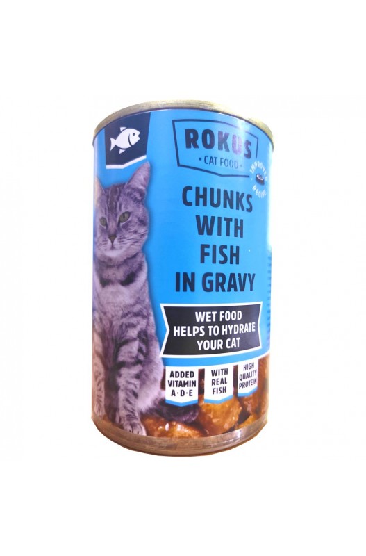 Rokus Lata comida húmeda gatos 410 gr.