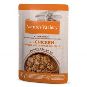 natures-variety-bites-in-gravy-pollo-80gr-bocaditos-en-salsa Variety Bites in Gravy Pollo: Nutrición Completa para Gatos Adultos
