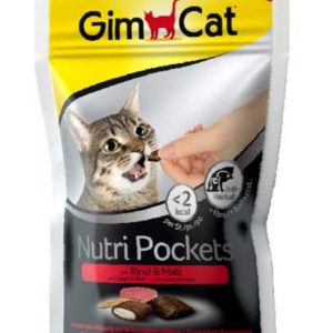 nutripockets-gato-buey-y-malta-60-gr GimCat NUTRIPOCKETS GATO BUEY Y MALTA 60 Gr