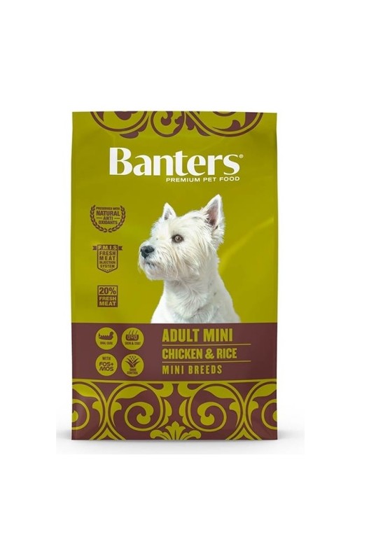 pienso-banters-adult-mini Banters Dog Adult Mini – Alimento Completo para Perros Adultos de Razas Pequeñas