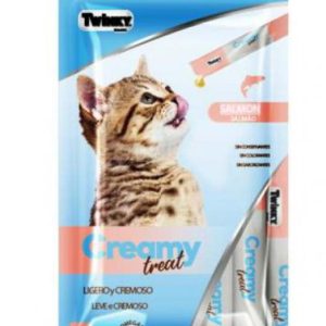 Twinky Cat Snack Crema – Premio Cremoso y Nutritivo para Gatos en Sabores Salmón y Pollo