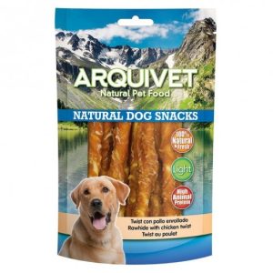 Arquivet SNACK TWIST CON POLLO ENROLLADO Arquivet Snack Twist con Pollo Enrollado – Snack Masticable Natural para Perros de Todas las Edades