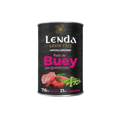 Paté de buey con guisantes
