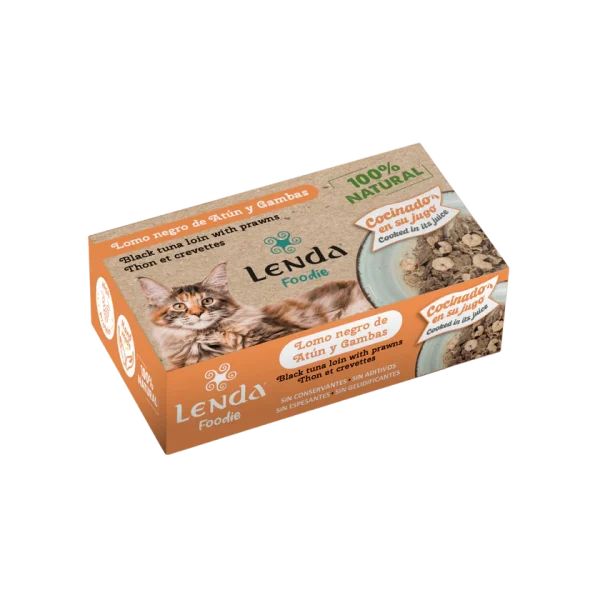 Lenda foofie gato Lomo negro de Atún y Gambas para gatos 120 gr