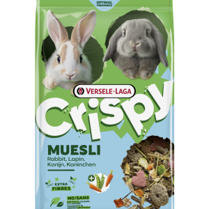 VERSELE LAGA Conejo Crispy Muslei - Alimento rico en fibra para el bienestar diario de tu conejo