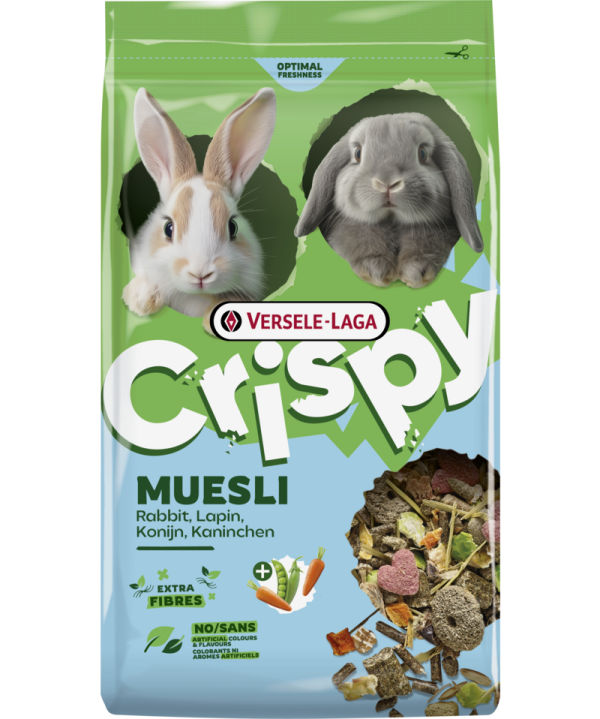 VERSELE LAGA CONEJO CRISPY MUESLI VERSELE LAGA Conejo Crispy Muslei - Alimento rico en fibra para el bienestar diario de tu conejo
